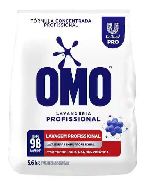 Sabão em Pó Omo Pro Lavanderia Profissional 5,6kg