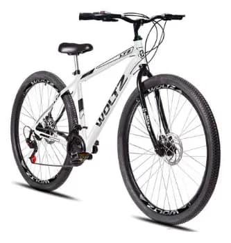 Bicicleta Aro 29 Woltz Ltz 21 Marchas Freios Mecânicos Cor Branco Tamanho Do Quadro 17