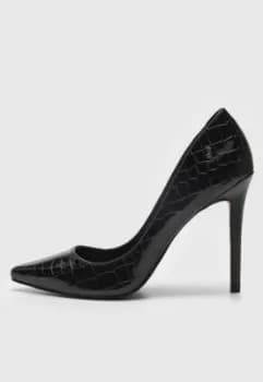 Scarpin Santa Lolla Croco Preto