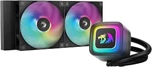 Redragon Water Cooler GamerStorm LE240 RD 240mm RGB Compatível c/ Intel LGA 1851/1700/1200/1151 e AMD AM4/AM5 Preto - R-LE240RD-BKAMMN-A-1