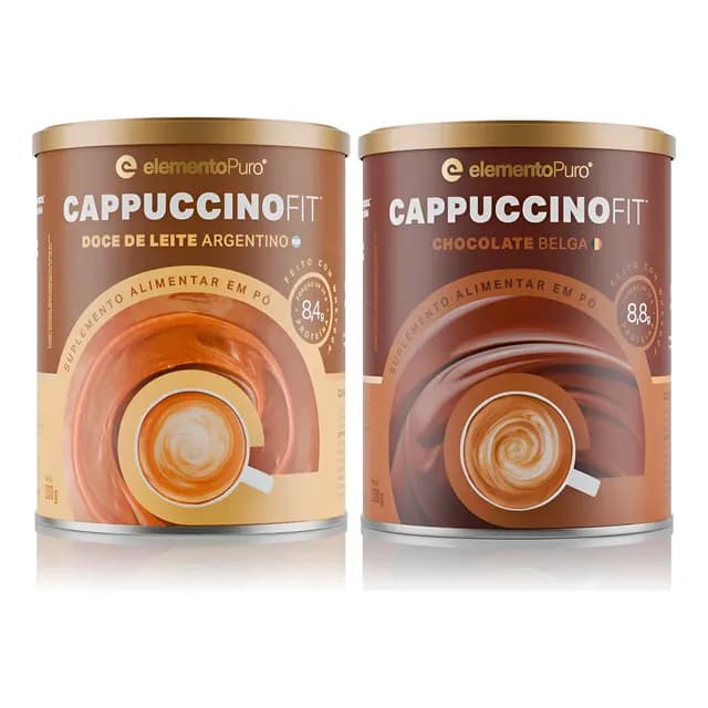 Kit 2 Cappuccino Fit Proteico C Whey Protein E Colágeno 200g