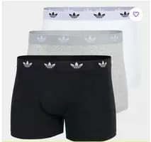 Kit Cueca Adidas Originals c/3 Peças Masculina - Branco+Cinza
