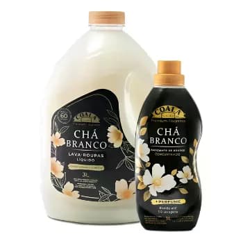 Kit Lava Roupas Coala 3L + 1 Amaciante Chá Branco