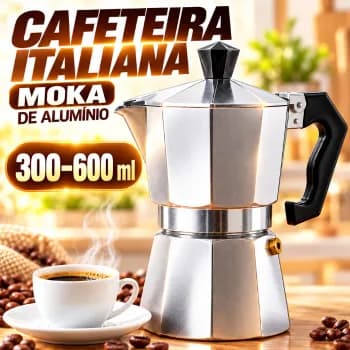 Cafeteira Italiana Moka de Alumínio 3/6/9/12 Xícaras para Café Espresso Tradicional