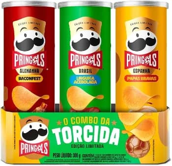 PACK NO MENOR PREÇOO 🍟🍟 3 PRINGLES, saindo a R$ 6,89 cada #Amazon