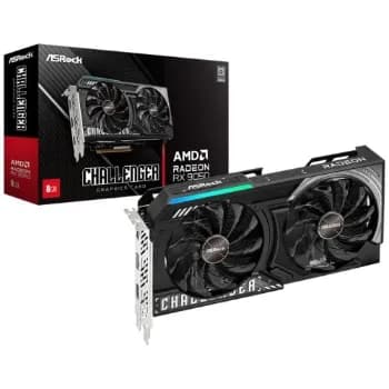 Placa de Vídeo ASRock AMD Radeon RX 9050 Challenger, 8GB, GDDR6, FSR, Ray Tracing, 90-GA6NZZ-00UANZ ✨