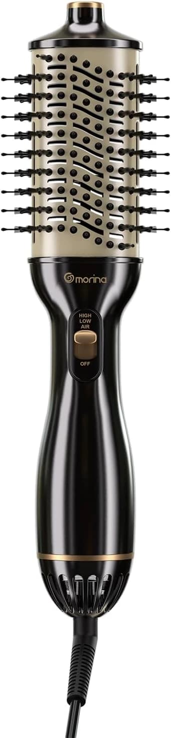 Escova Secadora Modeladora 1000W 220V com Cabo Giratório 360°, PRETO