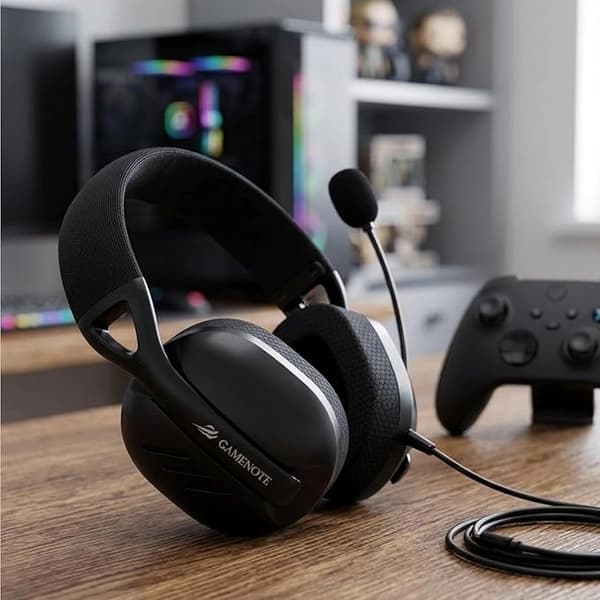 Fone de Ouvido Headset Gamer Havit Fuxi-H3 Black Com Fio e Sem Fio, Wireless 2,4GHz, Bluetooth, Cabo USB-C
