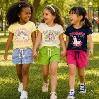 Kit 6 Peças Conjunto De Roupas Infantil Menina Sortida Verão