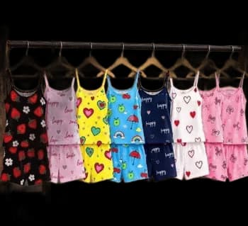 Kit 7 Pijamas Femininos Baby Doll Microfibra Dormir