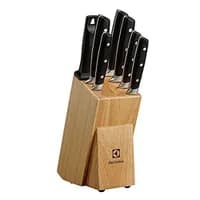 Kit 6 Facas Electrolux Aço Inox Afiador Cepo Bambu