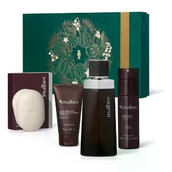O Boticário Malbec Kit Premium | Colônia 100ml | Loção Hidratante 75m | Sabonetes em Barra | Desodorante 100ml