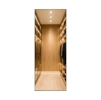 Espelho Florença 90x40cm Corpo Inteiro Grande Moderno Luxo Suporte