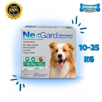 Nexgard 10 A 25kg Antipulgas E Carrapatos Com 1 Comp Cachorro