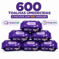 Caixa 6 Lenços Umedecidos Baby Star 100un