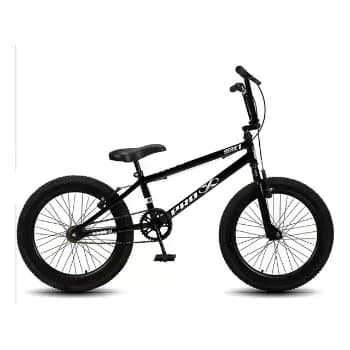 Bicicleta BMX Pro-X Série 1 Aro 20 Quadro Aço Carbono Preto/Branco