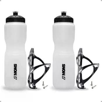 2x Garrafa Bike Squeeze Água 900ml + 2x Suporte Caramanhola!!️