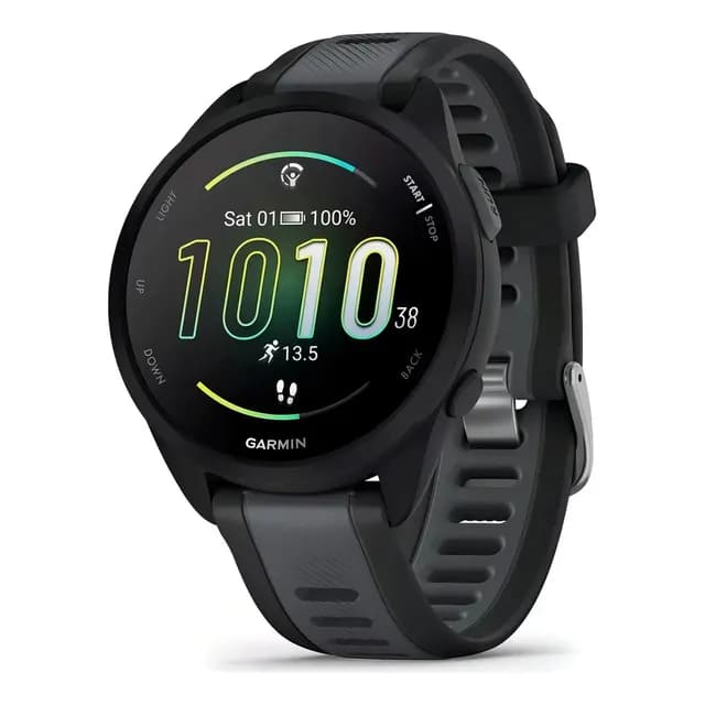 Relógio Garmin Forerunner 165 Amoled Preto Desenho Da Pulsei Preto Mesh