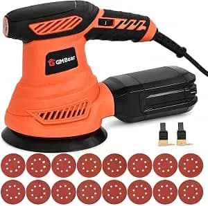 Lixadeira Roto Orbital 600W 127V 125mm, Coletor de Pó e 16 Lixas