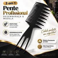 Pente 3 em 1 Desembaraçador Modelador