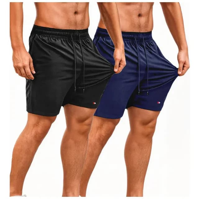 Kit 2 Shorts Bermuda Tactel Elástico Sandrini Academia Sport