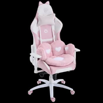 Cadeira Gamer Ninja MewMew Pro Edition, Reclinável, 2D, Rosa e Branco, GN-CH-MPR2DPWL✨