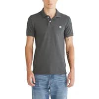 Camisa polo masculina Carvão cinza mesclado GG