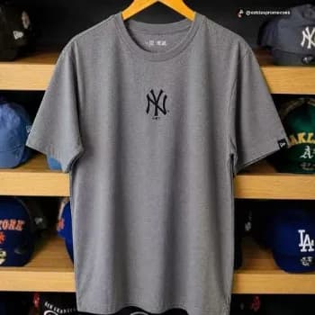 Camiseta New Era New York Yankees Mescla Cinza