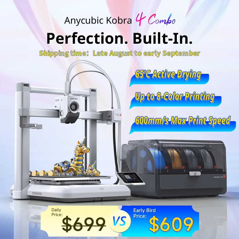 Impressora 3D ANYCUBIC Kobra 4 com APP ACE 2 Pro