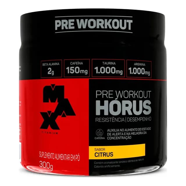Pré Treino Hórus Max Titanium Citrus Energia e Foco 300g
