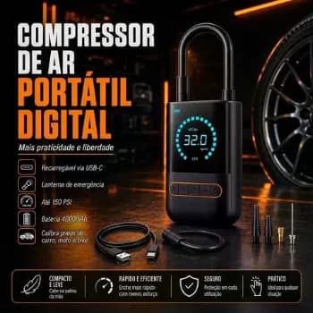 Compressor De Ar Mini Calibrador De Ar Portátil Recarregável Para Pneus De Bicicleta Moto Carro Bolas Infláveis