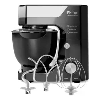 Batedeira Planetária Philco 900W 5L Preta 12 Velocidades Turbo PBP90A