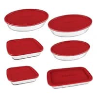 Conjunto De Assadeiras De Vidro Marinex 6 Peças
