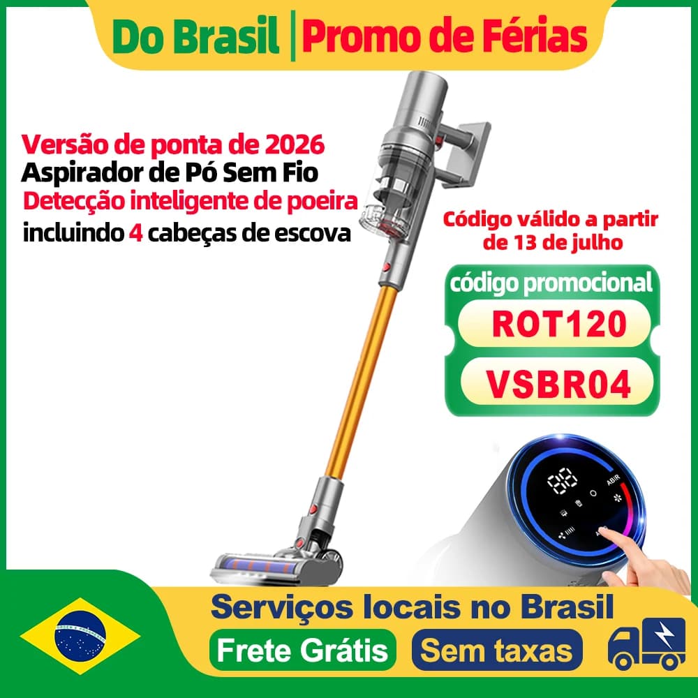 Aspirador Pó Portátil ABIR VC205, Sensor Poeira