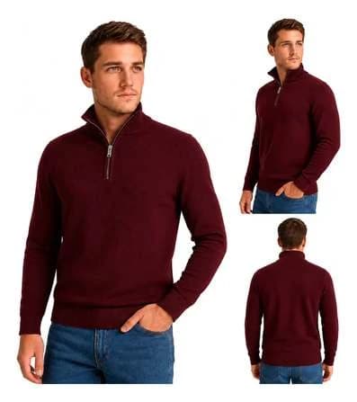 Blusa De Frio Masculina Suéter Gola Alta Inverno Premium