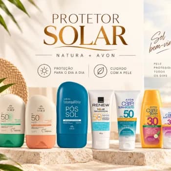 Protetor Solar Facial, Rosto, Protetor Solar Corporal, Kit, Pós Sol, Natura, Avon