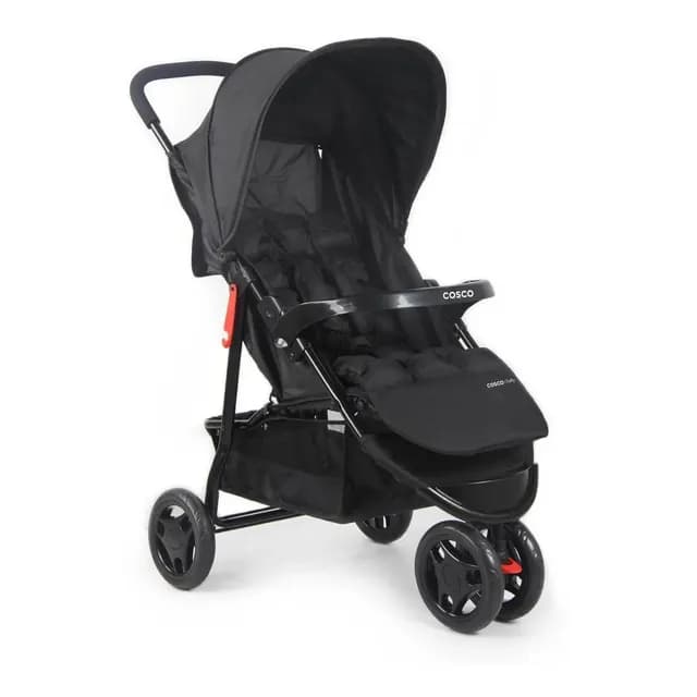 Carrinho de Bebê Cosco Kids, Toffy, Preto Absoluto