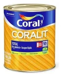 Esmalte Coralit Total Base Água Preto Alto Brilho 900ml