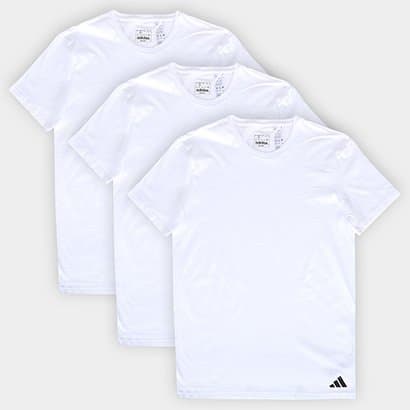 Kit Camiseta Adidas Básicas 3 Peças Masculino