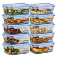Kit 10 Potes Vidro Borossilicato 640ml