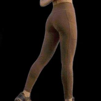Calça Legging Fitness Bolso Lateral Polo Wear Marrom-escuro P