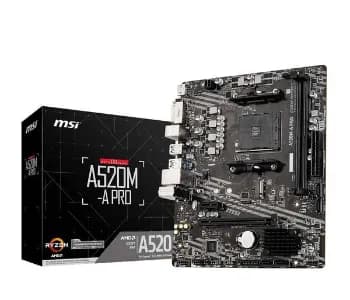 Placa Mãe MSI A520M-A PRO (AM4/2xDDR4/HDMI/DVI-D/M.2/USB 3.2)