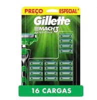 Carga para Aparelho de Barbear Gillette - Mach3 Sensitive 16 Cargas