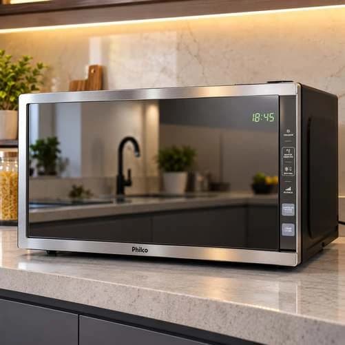Micro-ondas Philco 33l Acabamento Inox Espelhado Pmo38t 110v