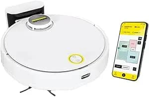 Kärcher Robô Aspirador De Pó Rcv 3 Com Mapeamento Inteligente, Aspira E Passa Pano. Controle Via Aplicativo. Autonomia De 120 Min. Navegação A Laser Lidar E Sensor 360° - Bivolt