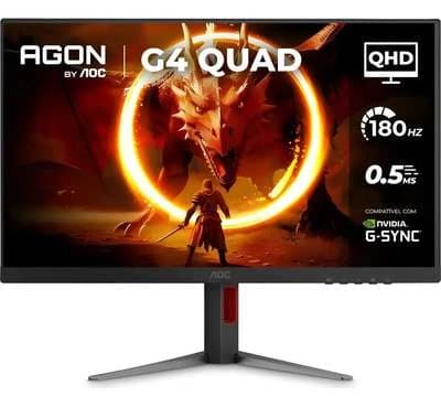 Monitor Gamer Aoc Agon Quad 27'' 180hz Base Ajustável Q27g4f