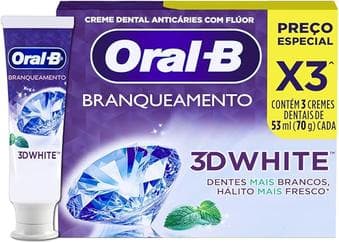 Oral-B Pasta de Dente 3D White Brilliant Fresh, 3 Unidades de 70 g