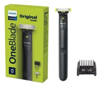 Philips Oneblade Aparador E Barbeador Elétrico Com Pente Ajustável 5 Em 1 | Raspa, Apara E Contorna | Uso Seco E Molhado | 100% À Prova D'água | Sem Fio | Bivolt