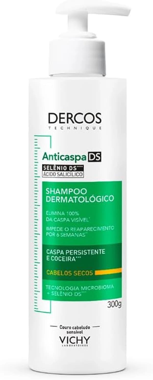 Vichy, Dercos Shampoo Anticaspa Intensivo para Cabelos Secos, 300ml