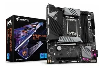 Placa Mãe Gigabyte Intel 1700 B760m Aorus Elite 4x Ddr5 Matx Cor Preto